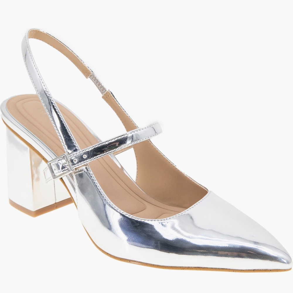 BCBGeneration Metallic Slingback Heels